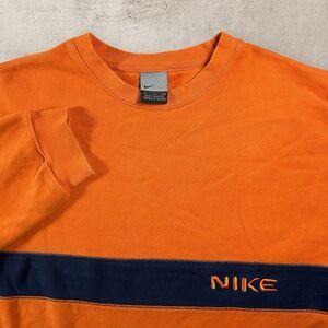 VTG Nike Sweater Men’s Large Swoosh Logo Large Spell Out Y2K Pullover Gray Tag